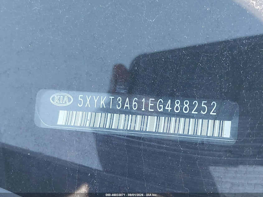 KIA SORENTO 2014 VIN 5XYKT3A61EG488252