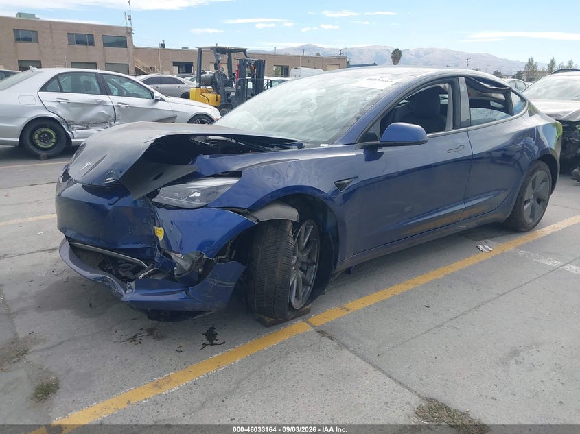 Vin: 5yj3e1eb7nf125388, lot: 46532582, tesla model 3 long range dual motor all-wheel drive 20222