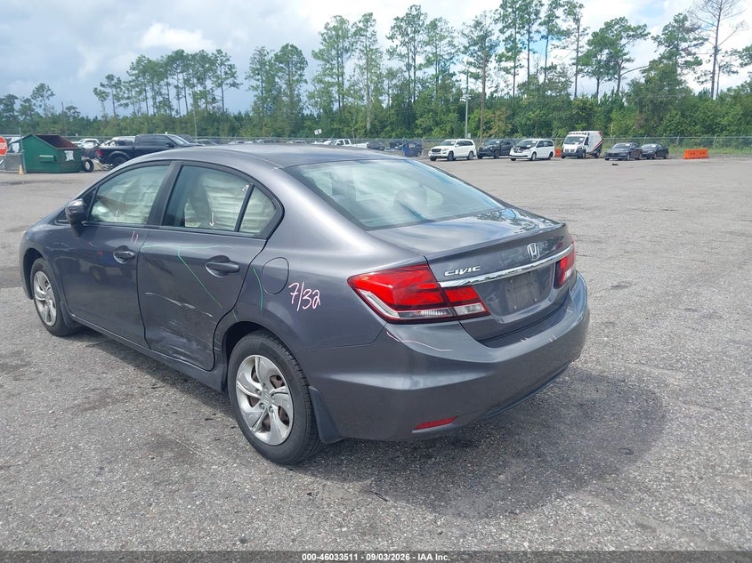 Vin: 19xfb2f52ee001748, lot: 46532930, honda civic lx 20143