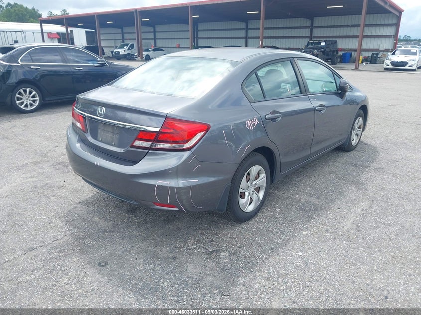 Vin: 19xfb2f52ee001748, lot: 46532930, honda civic lx 20144