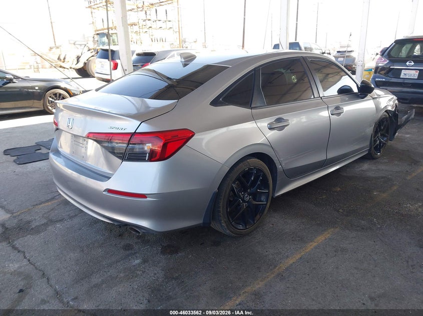 Vin: 2hgfe2f57nh566011, lot: 46532981, honda civic sport 20224