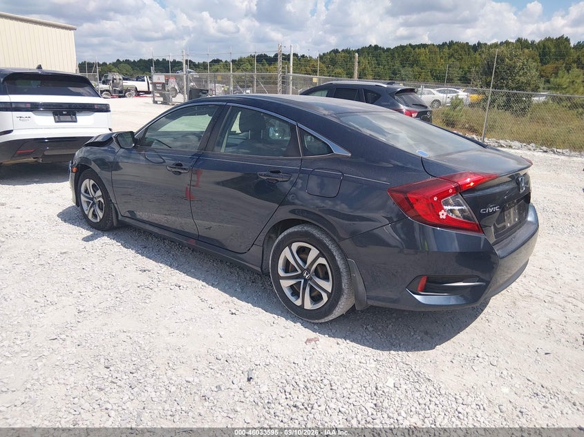 Vin: 19xfc2f50he064543, lot: 46533014, honda civic lx 20173