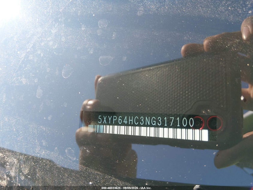 KIA TELLURIDE 2022 VIN 5XYP64HC3NG317100