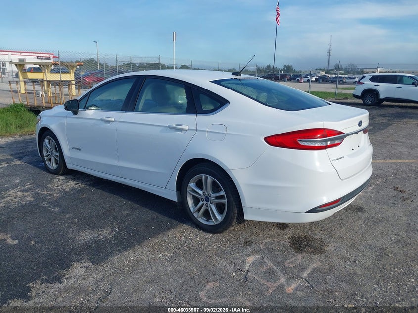 Vin: 3fa6p0uu8jr271561, lot: 46533326, ford fusion hybrid s 20183