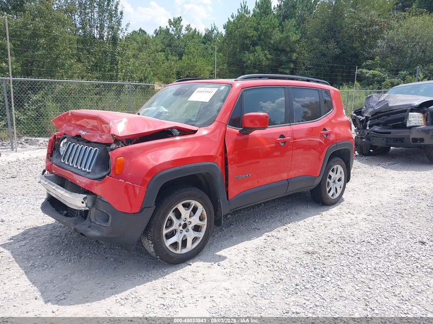 Vin: zaccjbbb2jpj51628, lot: 46533362, jeep renegade latitude 4x4 20182