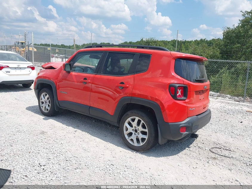 Vin: zaccjbbb2jpj51628, lot: 46533362, jeep renegade latitude 4x4 20183
