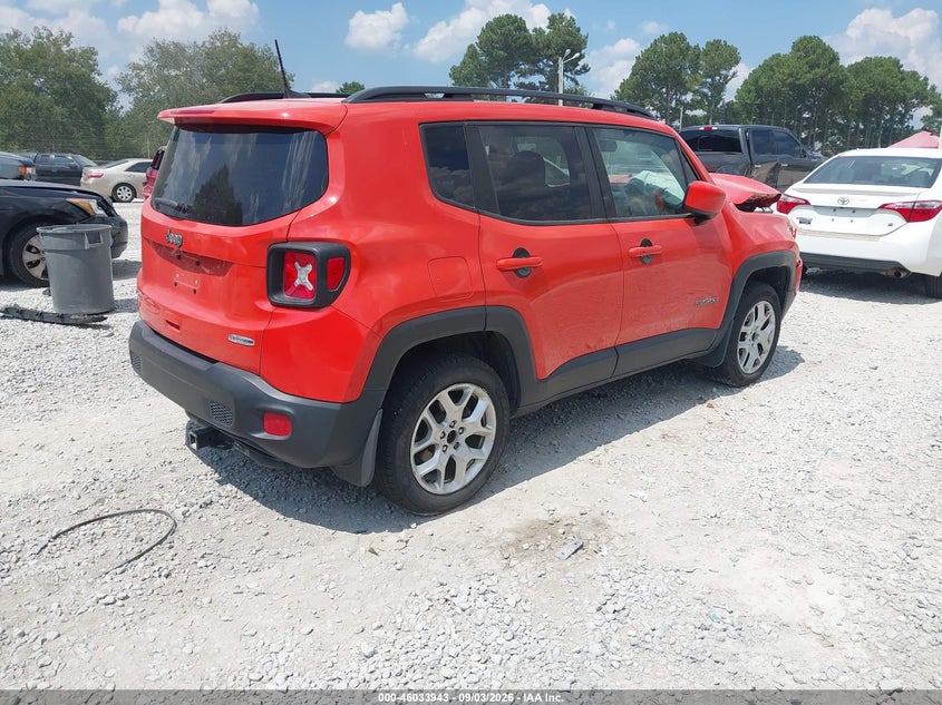 Vin: zaccjbbb2jpj51628, lot: 46533362, jeep renegade latitude 4x4 20184