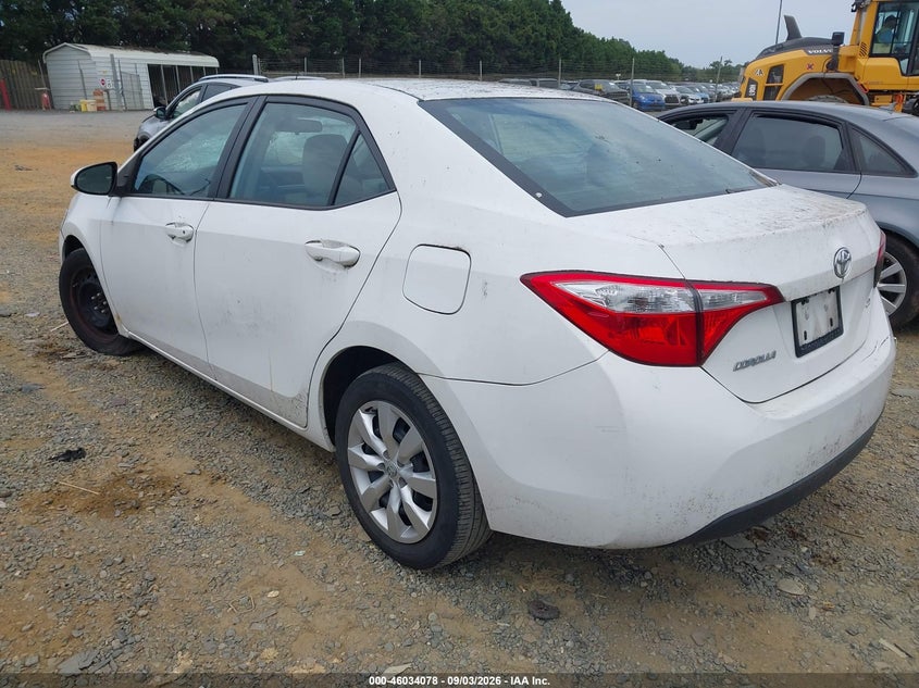 Vin: 2t1burhe7fc350936, lot: 46533497, toyota corolla le 20153