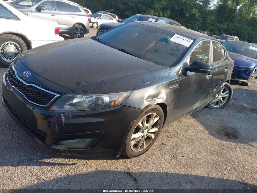 2013 Kia Optima, Левый зад, IAAI, VIN 5XXGN4A72DG241775 — фото 2