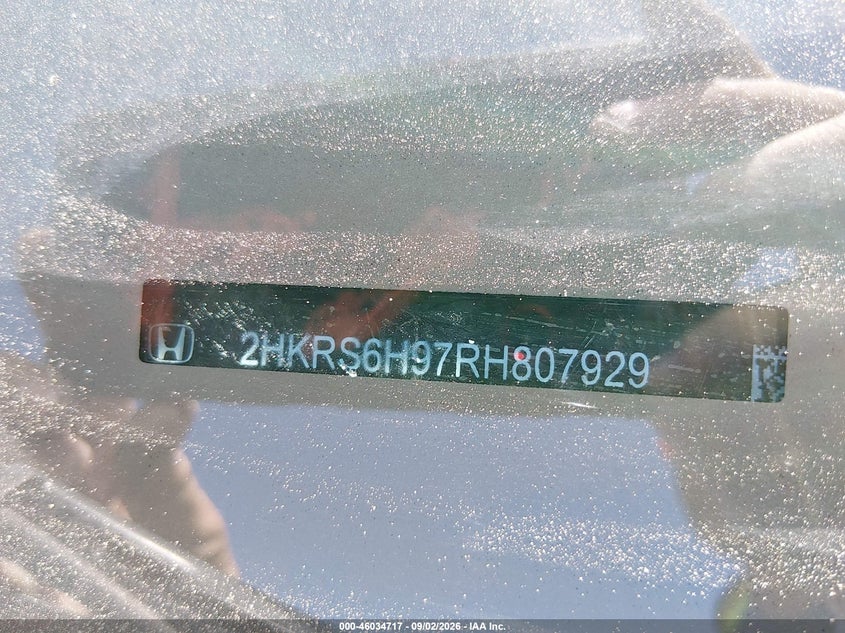 HONDA CR-V HYBRID 2024 VIN 2HKRS6H97RH807929