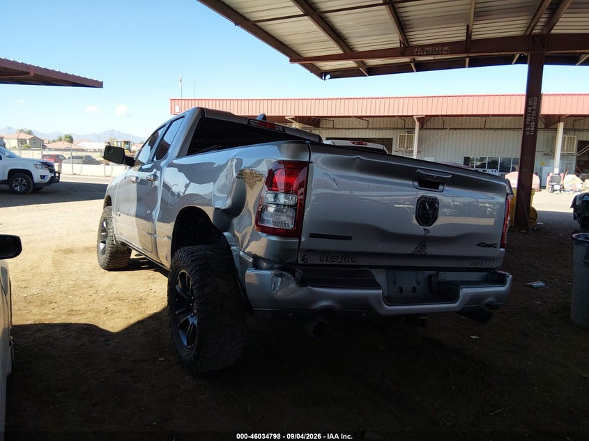 Vin: 1c6srfbt1nn139600, lot: 46534217, ram 1500 big horn  4x4 6'4 box 20223