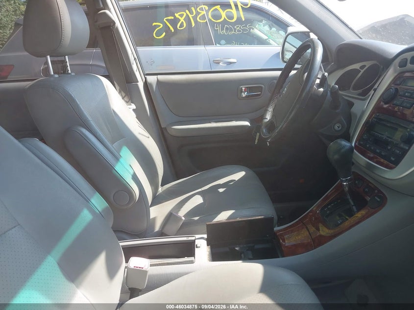 2005 TOYOTA HIGHLANDER SPORT UTILITY VEHICLE 3.3L V-6 DOHC, VVT, 230HP