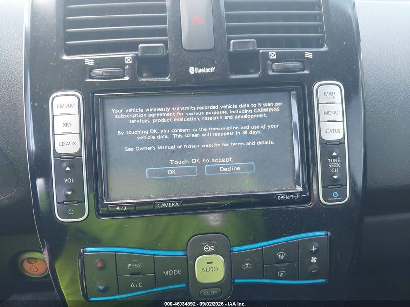 NISSAN LEAF 2014 VIN 1N4AZ0CP9EC334879