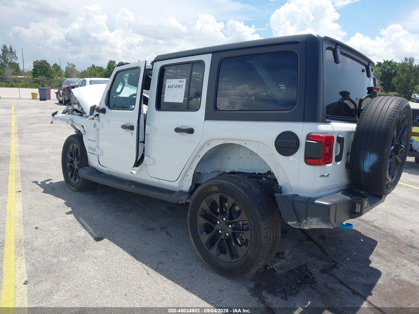 Vin: 1c4jjxp61nw279404, lot: 46534322, jeep wrangler 4xe unlimited sahara 4x4 20223
