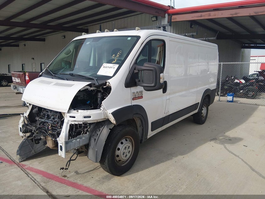 Vin: 3c6lrvag3me560031, lot: 46534390, ram promaster 1500 low roof 136 wb 20212
