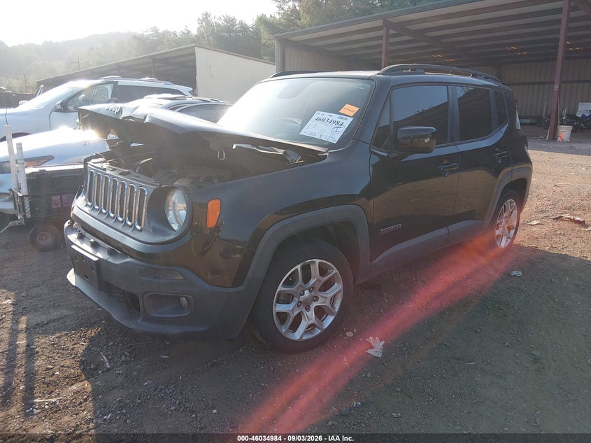 Vin: zaccjabt9gpd64395, lot: 46534403, jeep renegade latitude 20162