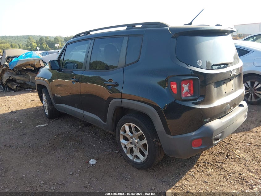 Vin: zaccjabt9gpd64395, lot: 46534403, jeep renegade latitude 20163