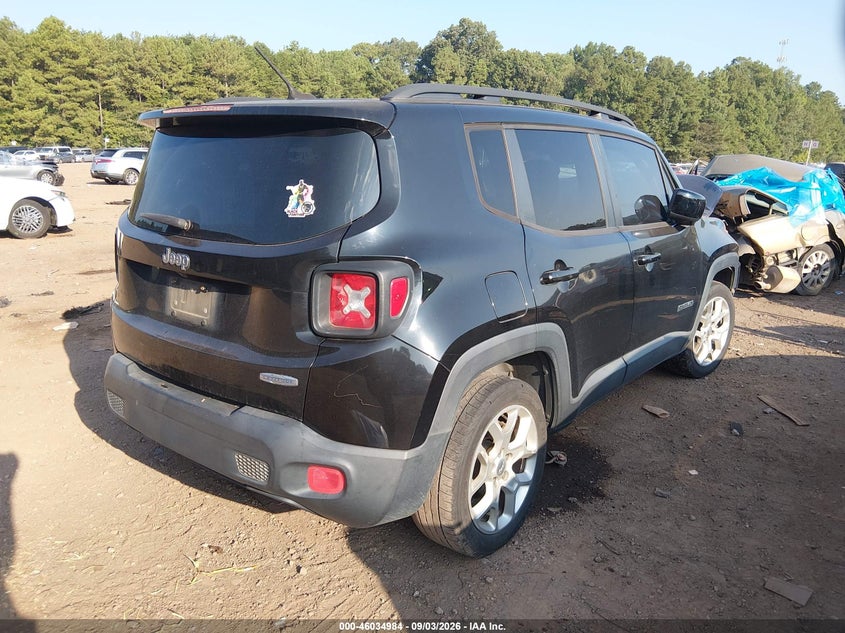 Vin: zaccjabt9gpd64395, lot: 46534403, jeep renegade latitude 20164
