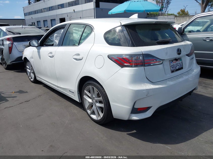 Vin: jthkd5bhxe2184712, lot: 46534427, lexus ct 200h 20143