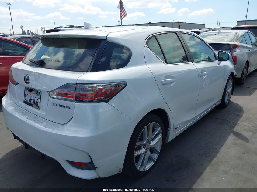 Vin: jthkd5bhxe2184712, lot: 46534427, lexus ct 200h 20144