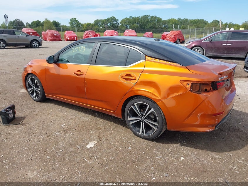 Vin: 3n1ab8dv6ly231307, lot: 46534892, nissan sentra sr xtronic cvt 20203
