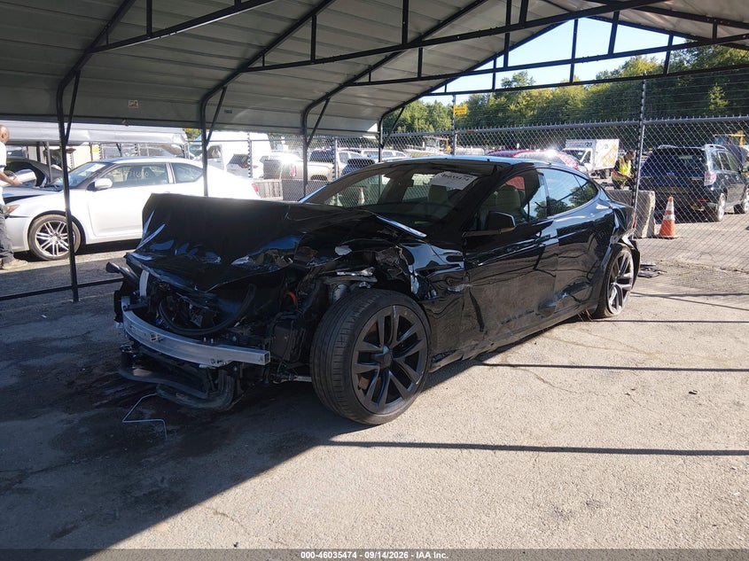 Vin: 5yjsa1e68mf455923, lot: 46534893, tesla model s plaid tri motor all-wheel drive 20212