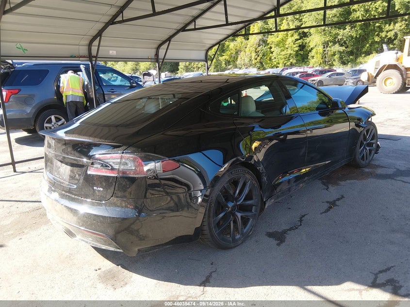 Vin: 5yjsa1e68mf455923, lot: 46534893, tesla model s plaid tri motor all-wheel drive 20214