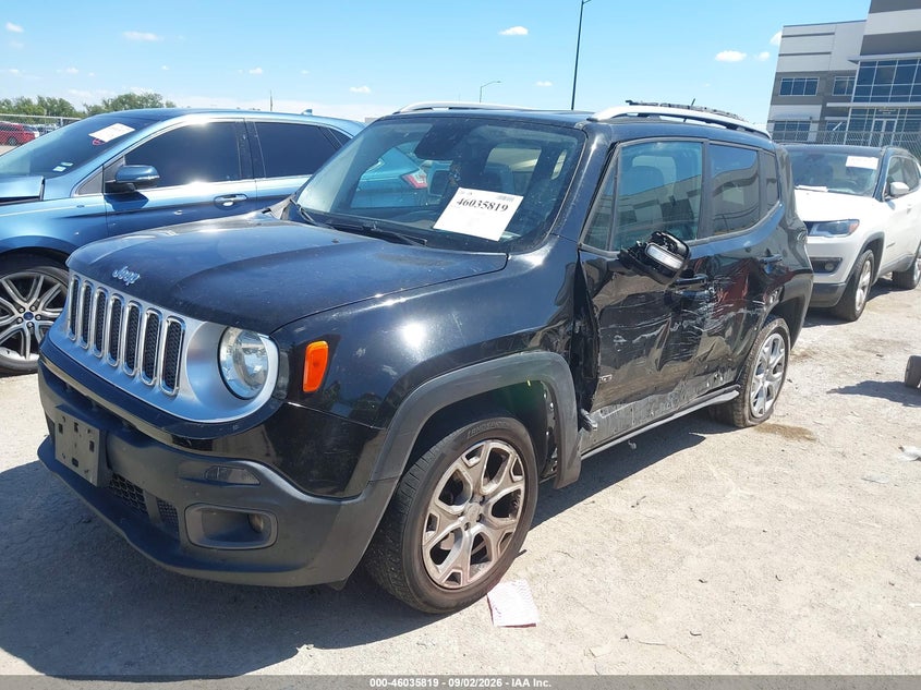 Vin: zaccjbdtxfpc48995, lot: 46535239, jeep renegade limited 20152