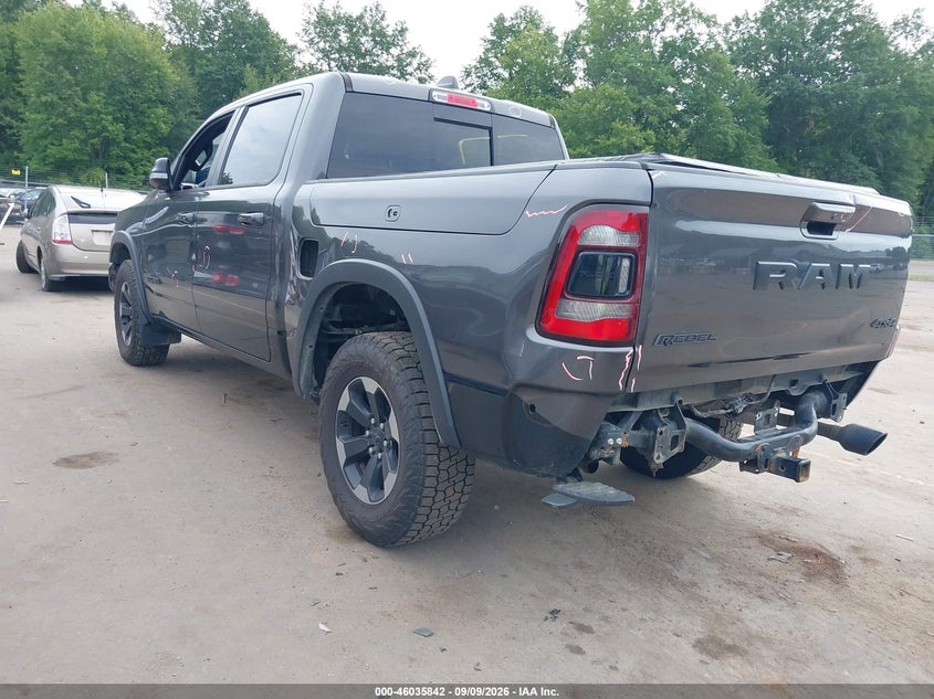 Vin: 1c6srflt2kn903965, lot: 46535261, ram 1500 rebel  4x4 5'7 box 20193