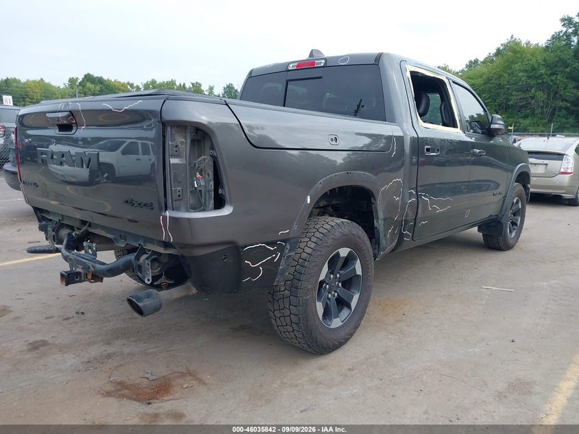 Vin: 1c6srflt2kn903965, lot: 46535261, ram 1500 rebel  4x4 5'7 box 20194