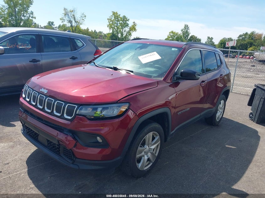 Vin: 3c4njdbb3nt133497, lot: 46535264, jeep compass latitude 4x4 20222