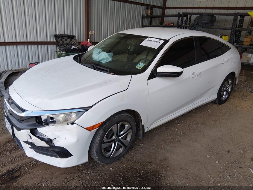 Vin: 19xfc2f51ge049824, lot: 46535374, honda civic lx 20162
