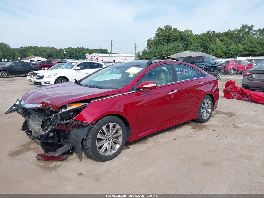 Vin: 5npec4ac8eh819183, lot: 46535448, hyundai sonata limited 20142