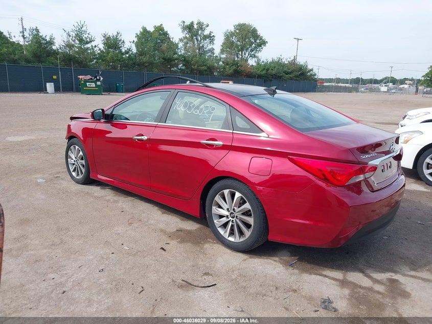 Vin: 5npec4ac8eh819183, lot: 46535448, hyundai sonata limited 20143