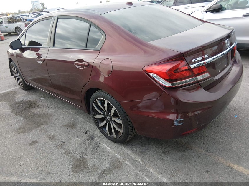 Vin: 19xfb2f96fe243186, lot: 46535560, honda civic ex-l 20153