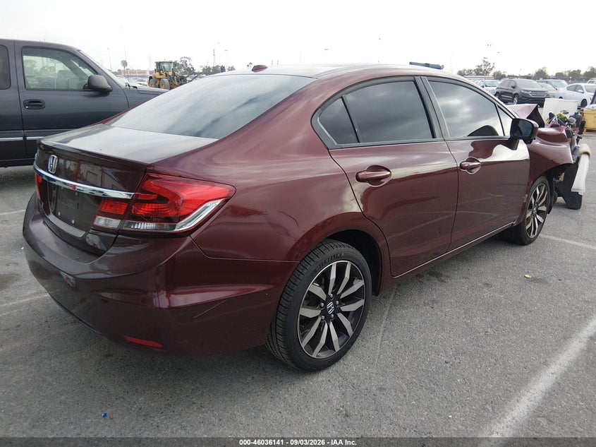 Vin: 19xfb2f96fe243186, lot: 46535560, honda civic ex-l 20154