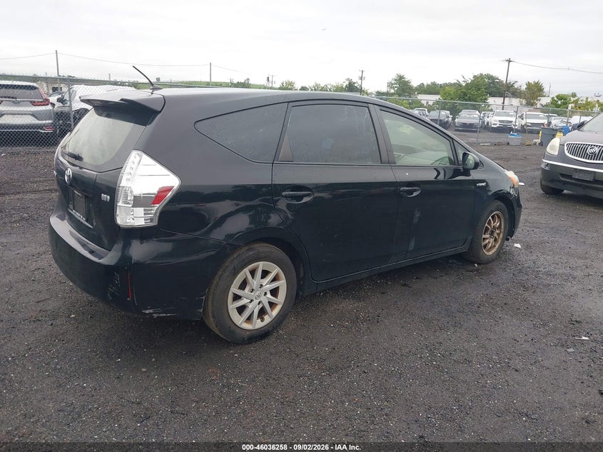 Vin: jtdzn3euxe3360436, lot: 46535677, toyota prius v two 20144