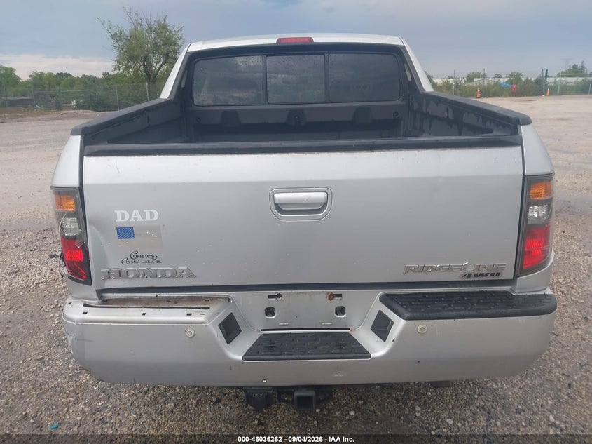 HONDA RIDGELINE 2008 VIN 2HJYK16588H540592