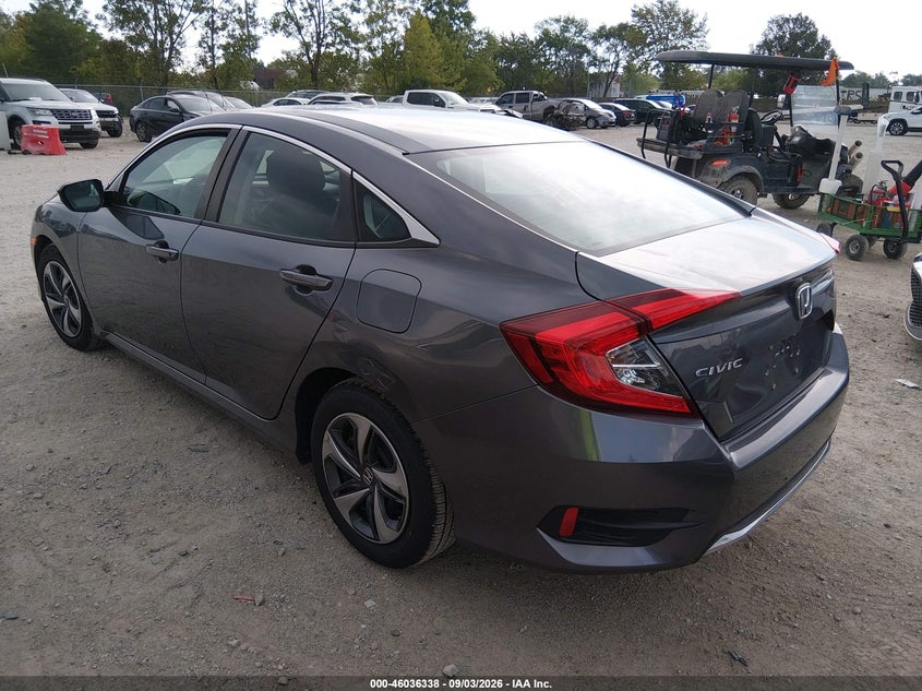 Vin: 2hgfc2f67kh596720, lot: 46535757, honda civic lx 20193