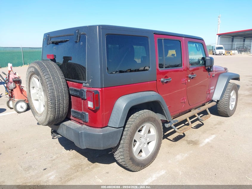 Vin: 1c4bjwdg5dl615485, lot: 46535785, jeep wrangler unlimited sport 20134