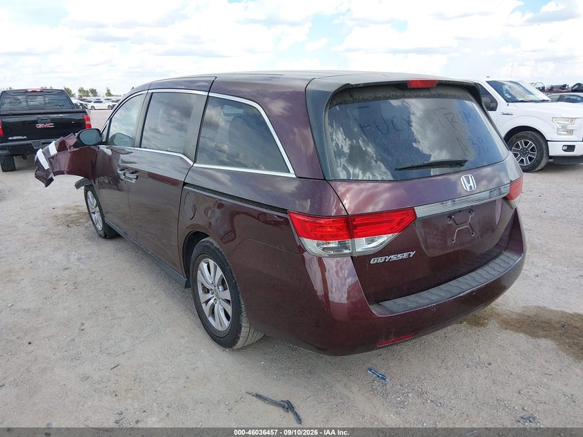 Vin: 5fnrl5h43fb052705, lot: 46535876, honda odyssey ex 20153