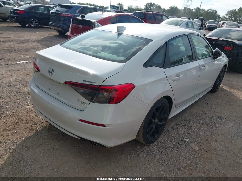 Vin: 2hgfe2f50ph563938, lot: 46535896, honda civic sport 20234