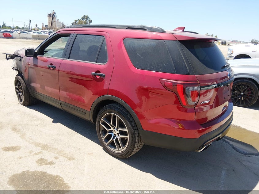 Vin: 1fm5k8gt0hgd03910, lot: 46535965, ford explorer sport 20173