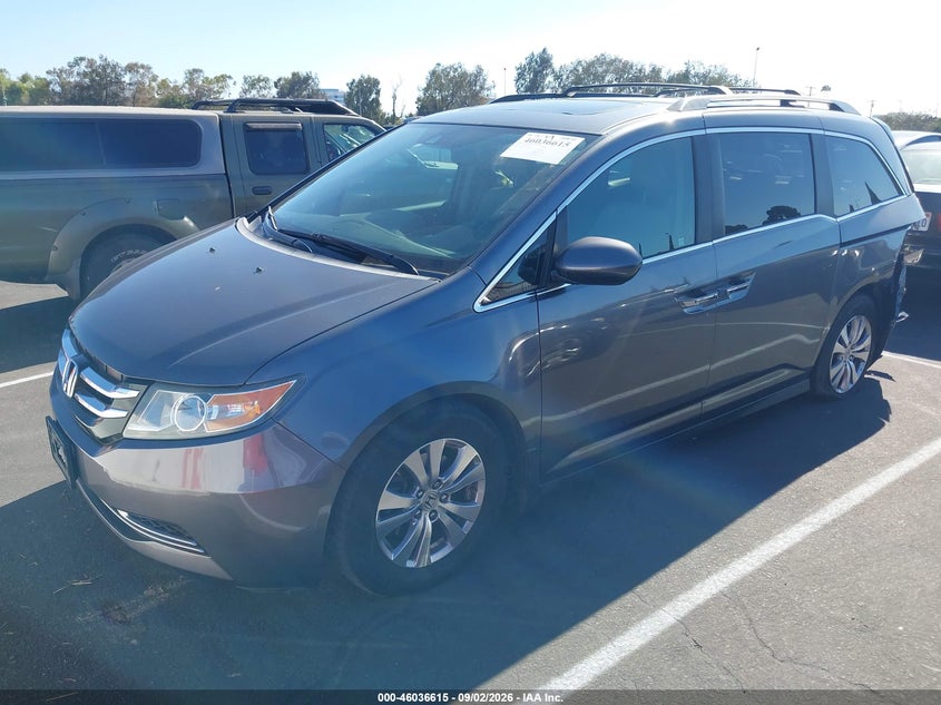 Vin: 5fnrl5h61eb074587, lot: 46536034, honda odyssey ex-l 20142