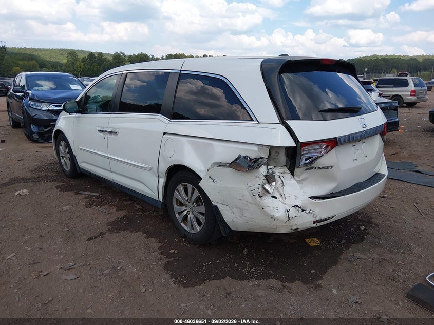 Vin: 5fnrl5h65gb160648, lot: 46536070, honda odyssey ex-l 20163