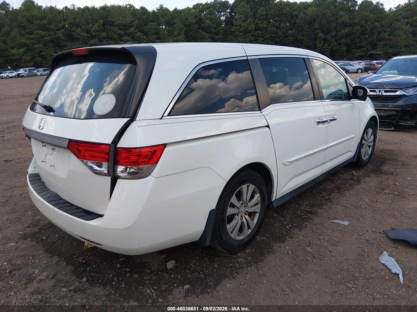 Vin: 5fnrl5h65gb160648, lot: 46536070, honda odyssey ex-l 20164