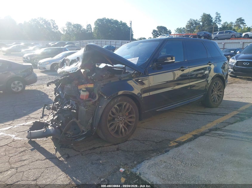 Vin: salws2pfxga595320, lot: 46536083, land rover range rover sport 3.0l v6 supercharged hse 20162