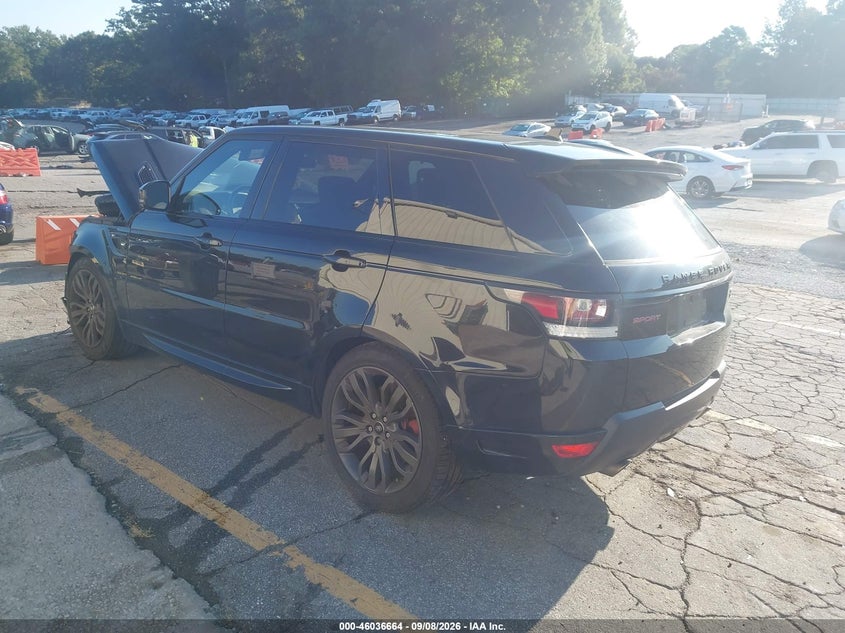 Vin: salws2pfxga595320, lot: 46536083, land rover range rover sport 3.0l v6 supercharged hse 20163