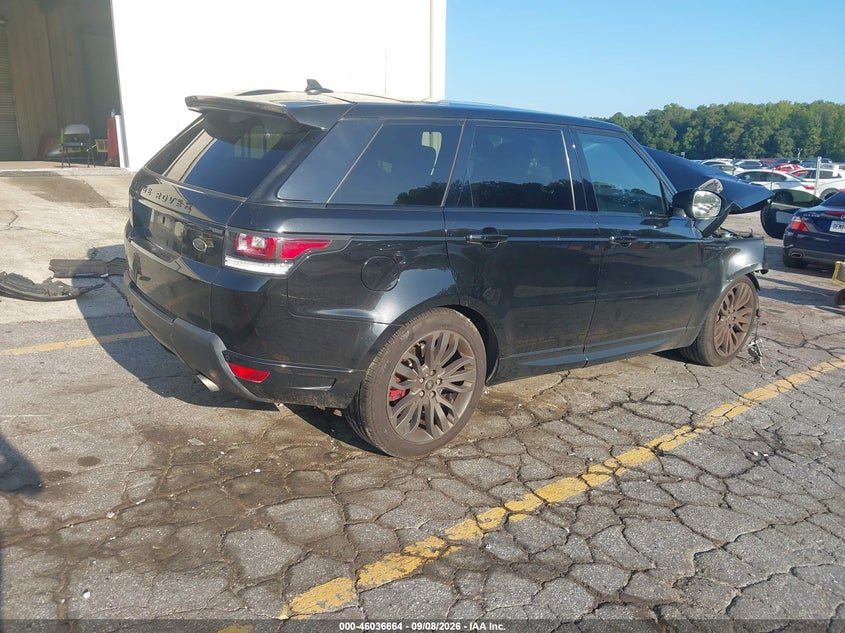Vin: salws2pfxga595320, lot: 46536083, land rover range rover sport 3.0l v6 supercharged hse 20164