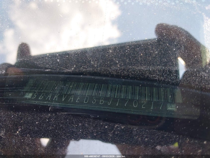 BUICK ENCLAVE 2011 VIN 5GAKVAED3BJ170217